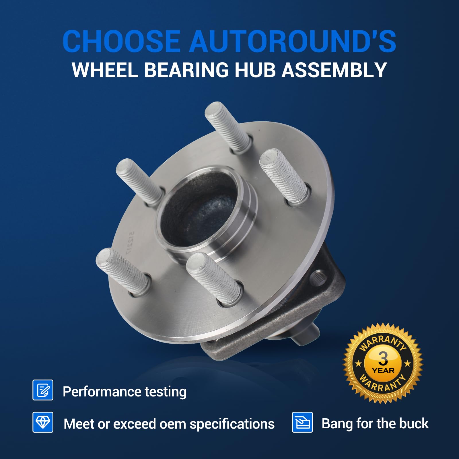 Amazon.com: Autoround 512217 Pair Rear Wheel Bearing Hub Assembly